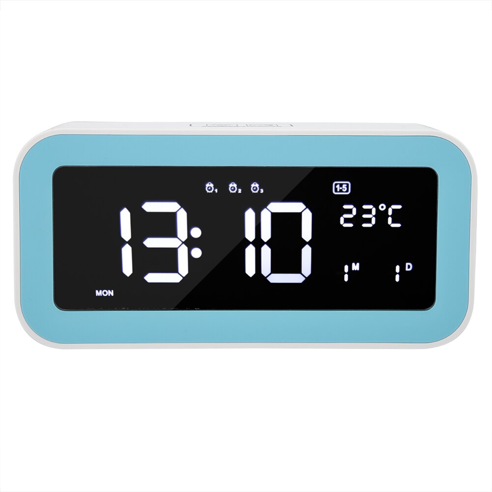 Digital LED Smart Dimmable LED Light Alarm Clock Temperature Display Desk Decor
