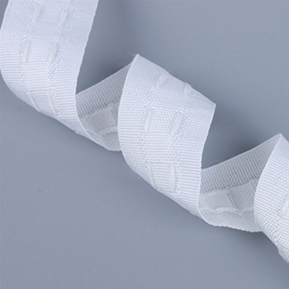 Accesorios para cortinas, cinta de tela para ojales, anillos, ojal, gancho de perforación superior, cinta plisada, 10 metros