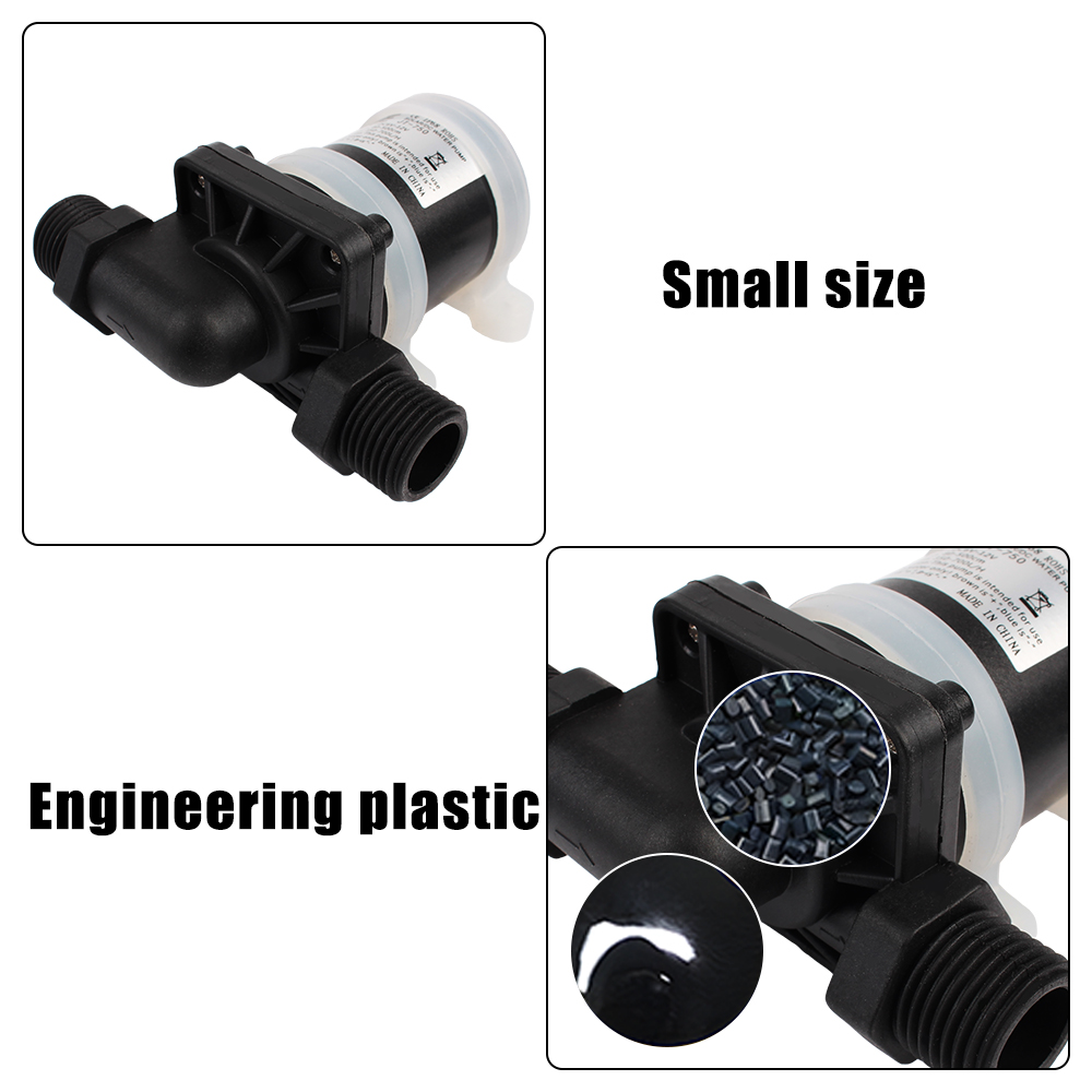 Varmtvannsbereder dusj gulvvarme boosterpumpe  dc 12v 24v mikro nedsenkbar vannpumpe børsteløs solmotor vannpumpe