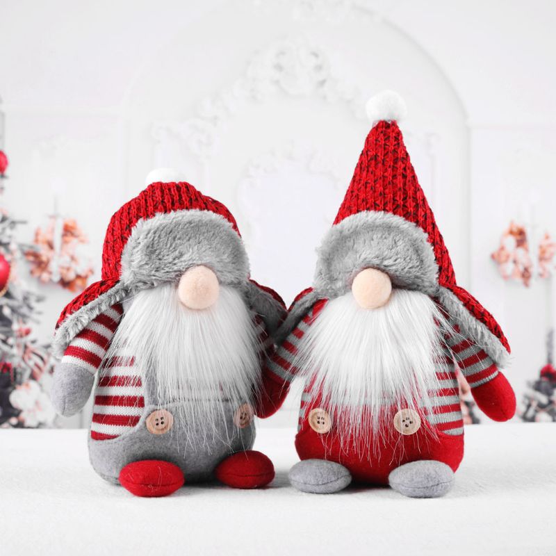 Jul svensk nisse julemand plys legetøj dukke ornamenter hjemme fest dekoration børn xmas