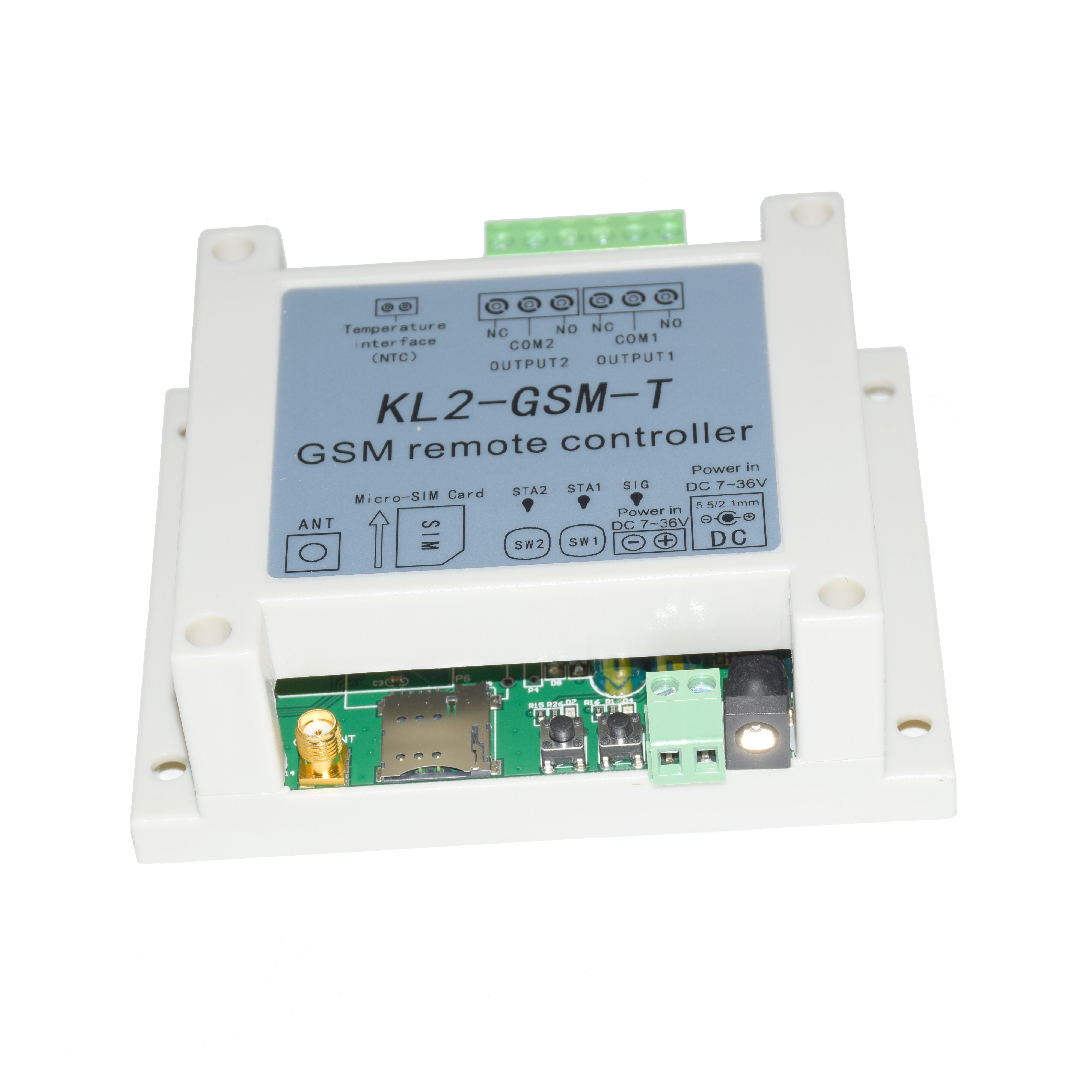GSM twee relais afstandsbediening schakelaar access controller KL2-GSM met NTC TEMPERATUURSENSOR voor water elektrische verwarming