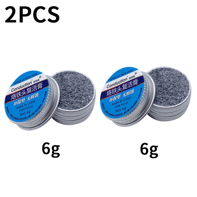 Soldering Iron Tip Tinner Activator Tip Cleaner Remover Lead Free Non-stick Tin Solder Cream for Oxide Head Resurrection: green