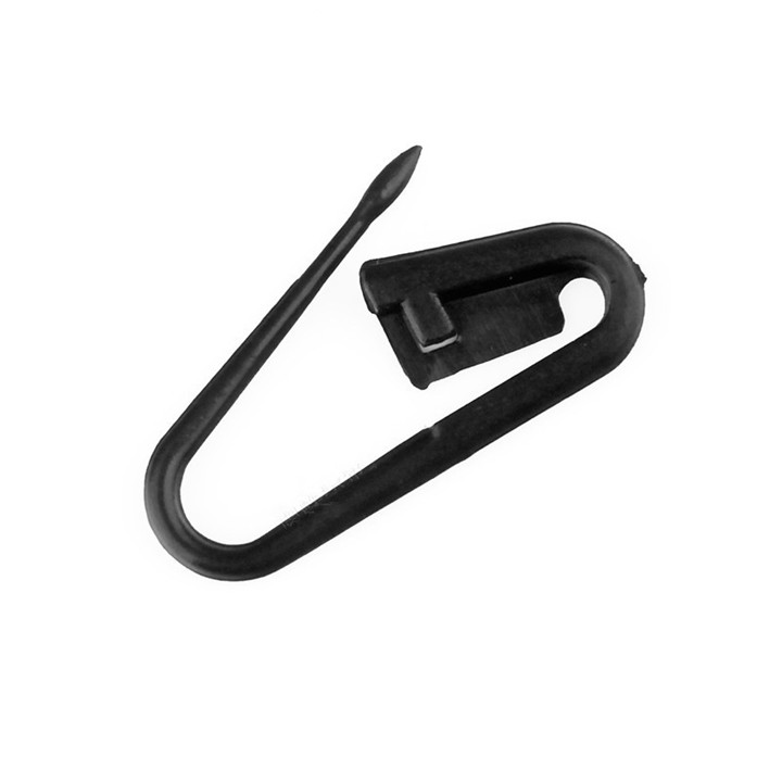 Pines de seguridad pequeños de plástico de Color, marcador de puntada de bloqueo, marcador de Clip de aguja para tejer, decoración de Gehaakte, manualidades DIY, 100 Uds.: Black Safety Pins