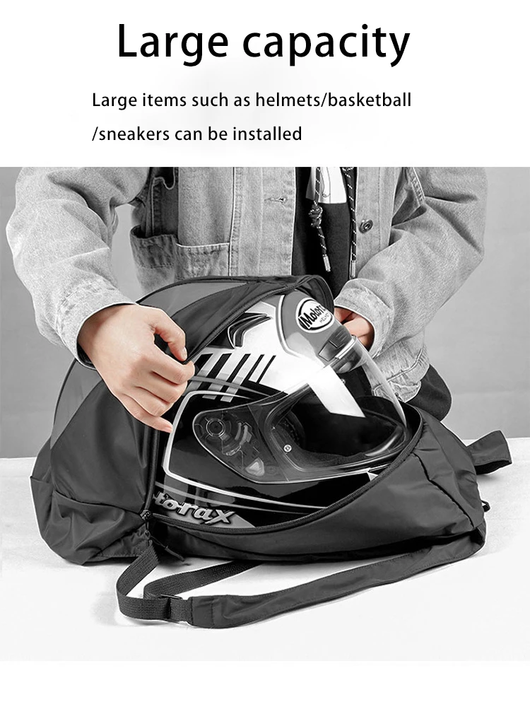 Motortas Outdoor rugzak Motorrijden Helmtas Fitness Basketbal Sneakers Tas Nylon Dunne lichtgewicht rugzak