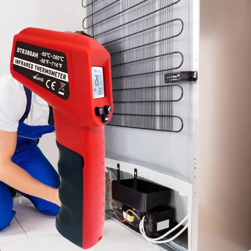 Industrial High Precision Digital Infrared Thermometer LCD Display Colorful Non-Contact Handheld Temperature Meter Portable 896B