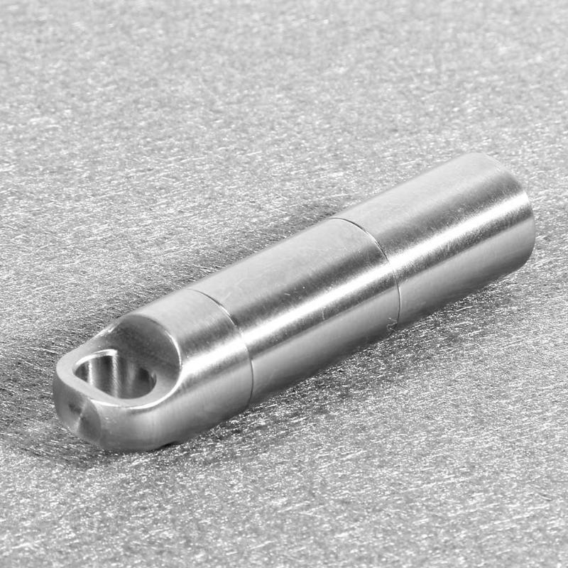 Boîte à pilules d'extérieur Portable étanche en acier inoxydable étui pour tablette, conteneur de bouteille avec placage en titane, housse antidérapante