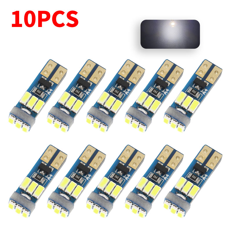 10 Uds T5 W3W W1.2W 70 73 74 bombillas LED superbrillantes indicador de advertencia de coche luz de grupo de instrumentos lámparas de calibre de tablero automático