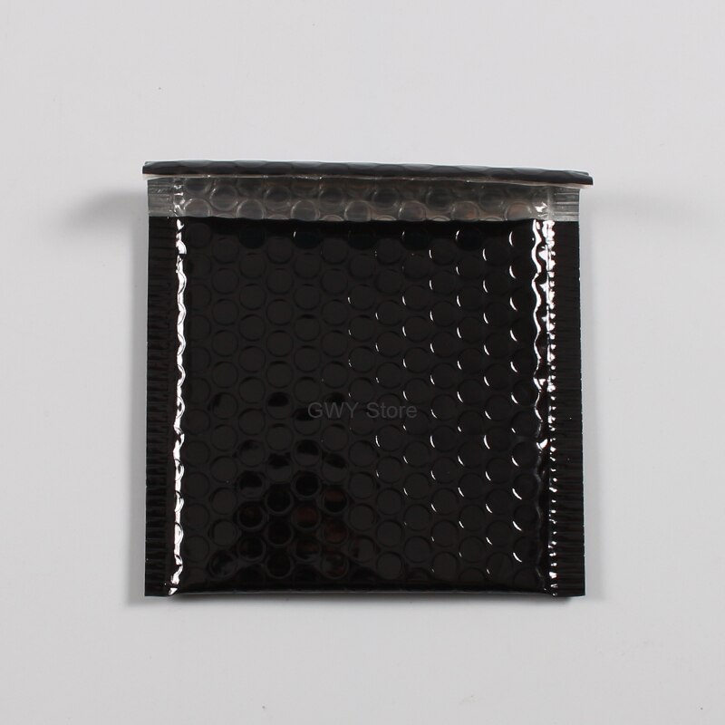 Sobres acolchados con burbujas de colores, 50 unids/lote, 15x13cm: Bright-black