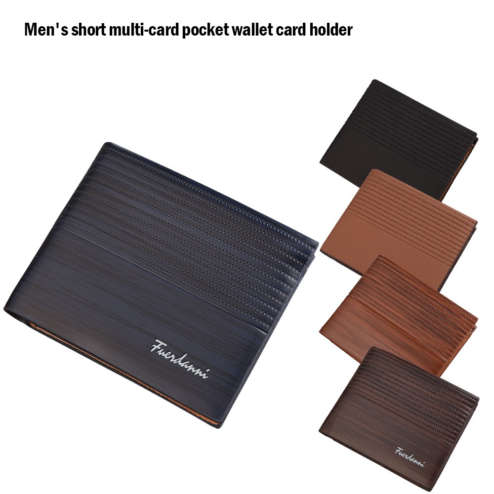 Oak heren korte portemonnee horizontaal reliëf burst multi-card portemonnee kaarthouder merk luxe creditcard portemonnee portemonnee