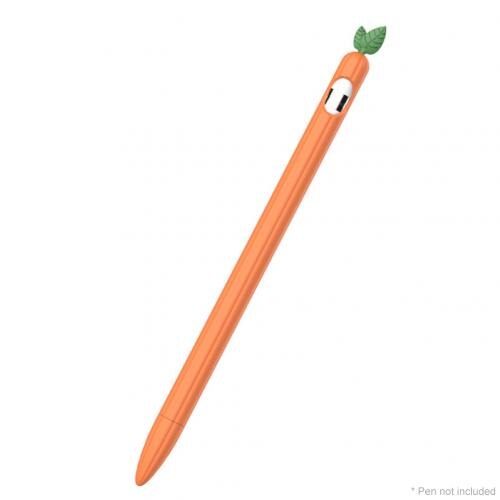 Soft Silicone Cute Vegetables Shape Protective Case Cover for Apple Pencil 1/2: Carrot for 2