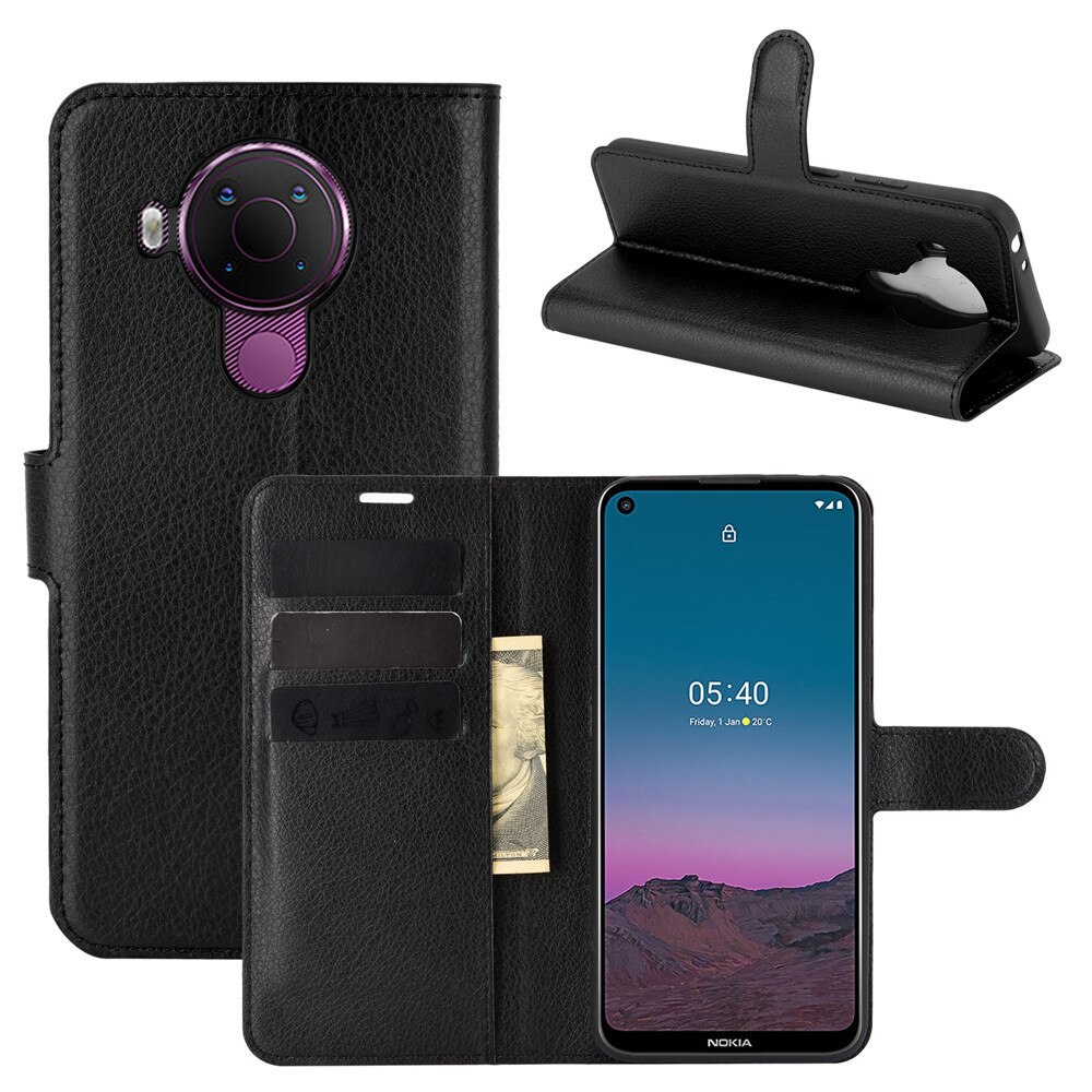 Funda de teléfono de lujo para Nokia 5,4, carcasa protectora de cuero PU con soporte para tarjeta, con tapa y soporte, para Nokia 5,4 de 6,39 pulgadas