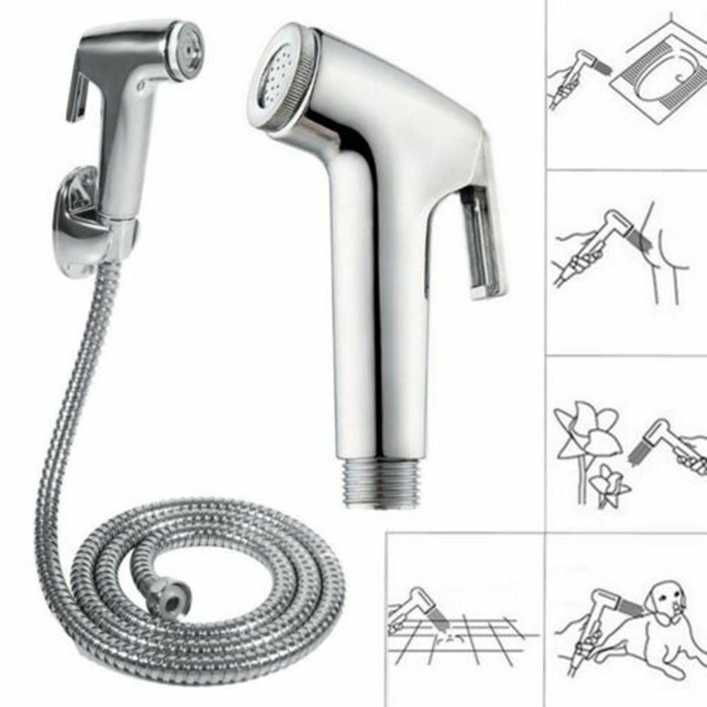 Kraner abs baderomstilbehør bidet håndholdte bleier hjemmeslange til dårlig toalett rustfritt stål holder sprøyte dusj