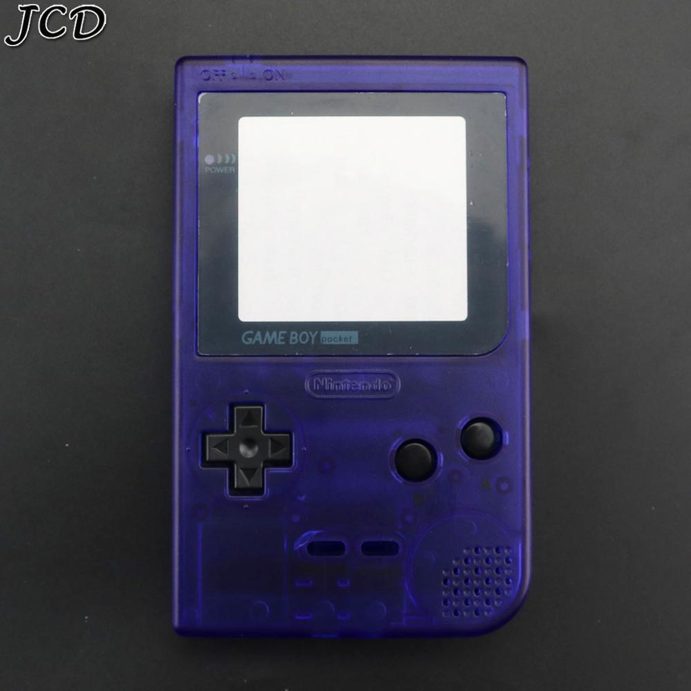 Jcd Lichtgevende Volledige Set Behuizing Shell Cover Case W/Rubber Pad En Schroevendraaier Voor Gameboy Pocket Gbp Shell Knoppen: Clear Purple