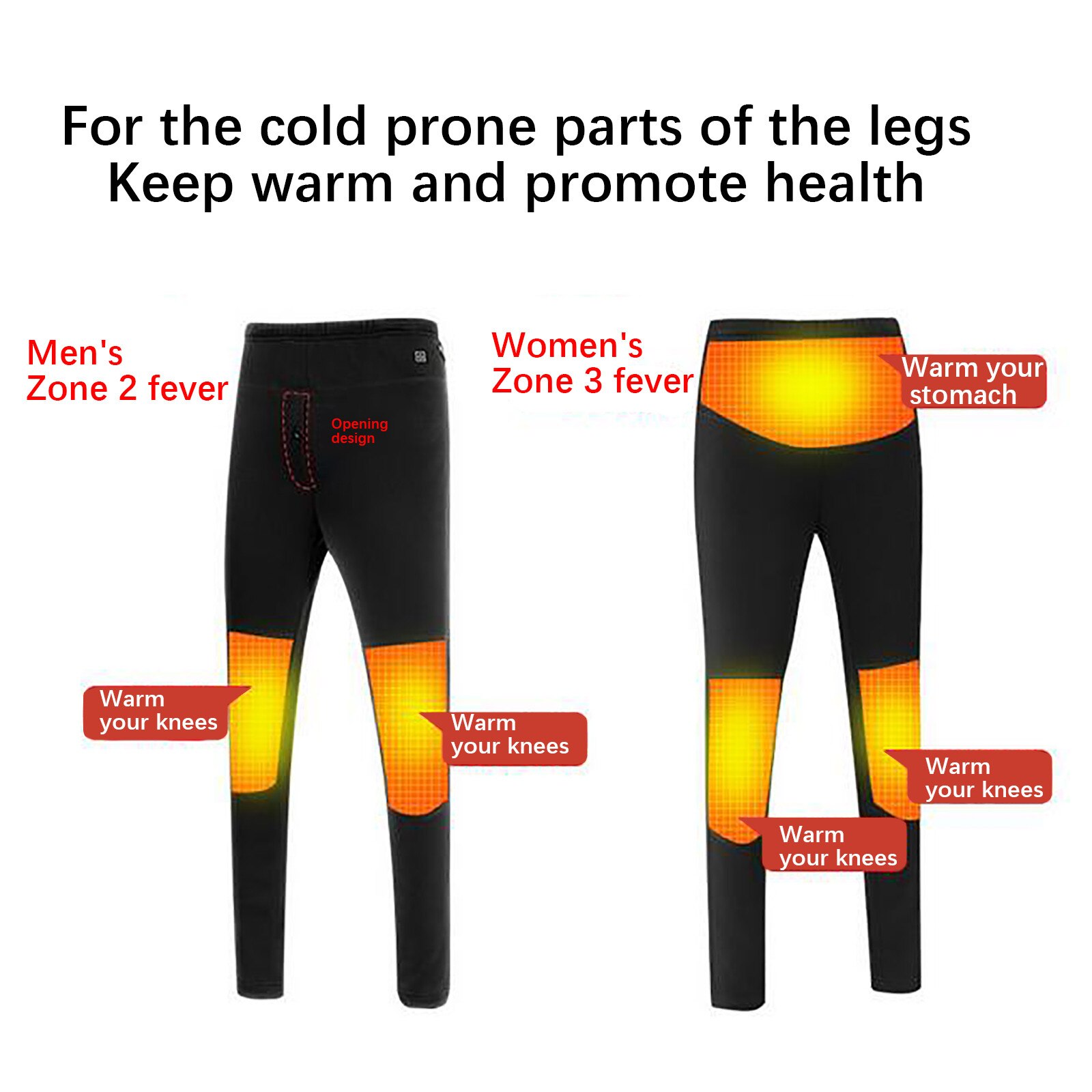 Winter Heated Warmer Pants Men USB Heated Elastic Trousers Intelligent Thermal Underwear for Adults Outdoor Camping Hiking Ski