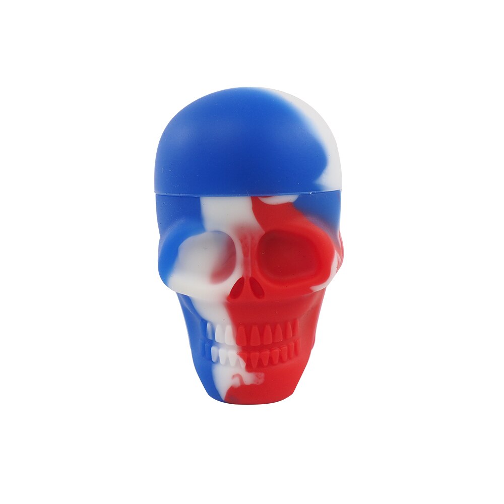 Pot de cire en Silicone pour Bho Dab, 15ml, concentré d'huile, pour crâne: blue red white