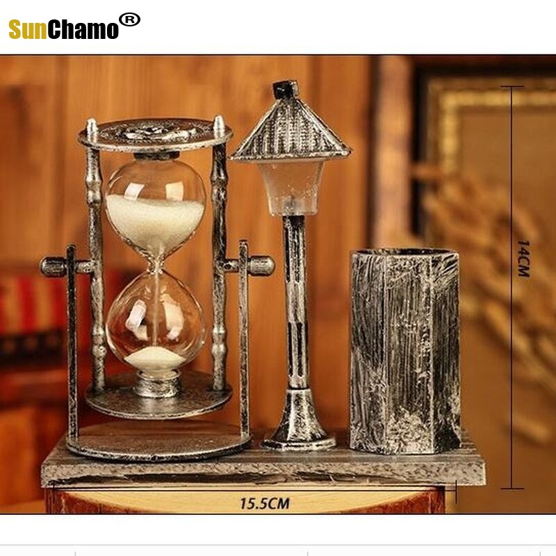 Reloj de arena Vintage para el hogar, decoración de escritorio para estudiantes, luz nocturna, recuerdo, de cumpleaños para niños, reloj de arena, KitchenTimer