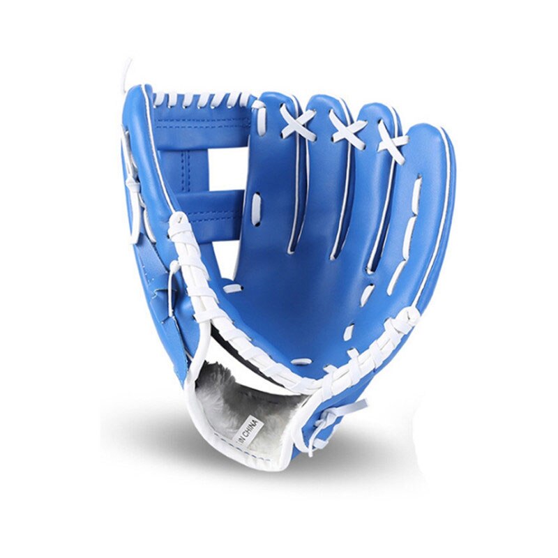 Outdoor Baseball GloveThree colors Softball Practice Equipment Left Hand for Adult Men Women Train 10.5/11.5/12.5inch: Blue / 10.5 inches