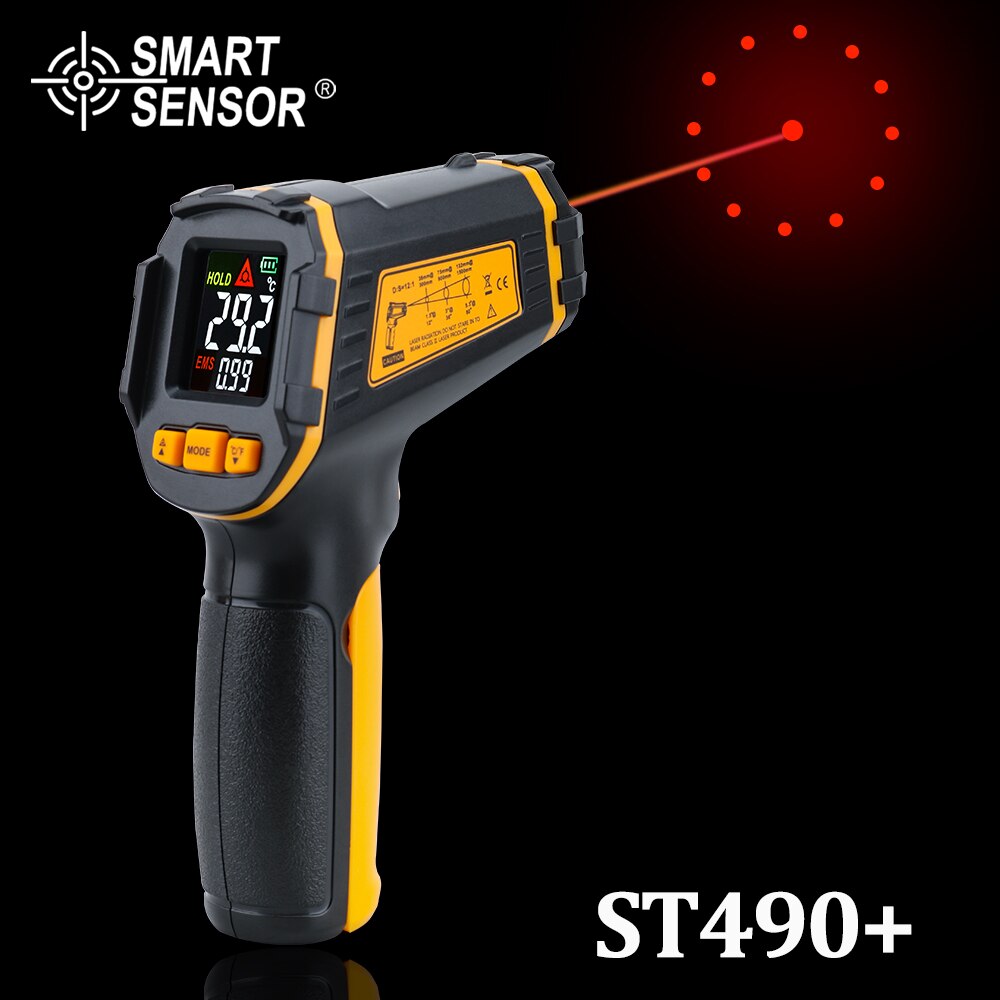 Digital Infrared Thermometer Color LCD Non-Contact Surface -50~380C 500C Temperature Meter Gun Handheld Pyrometer Imager