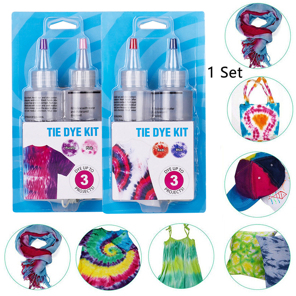 Textile peinture Pigment vêtements Graffiti cravate colorant Kit Permanent adultes enfants avec gants accessoires bricolage Non toxique coton lin