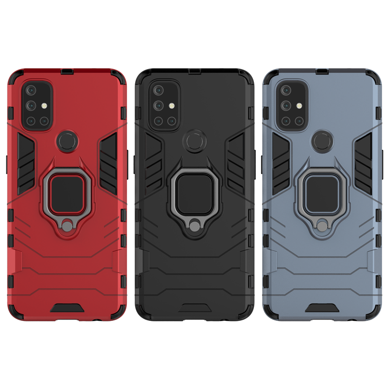 HATOLY Deksel til OnePlus Nord N10 5G - TPU Silikon Armor med Magnetisk ringe