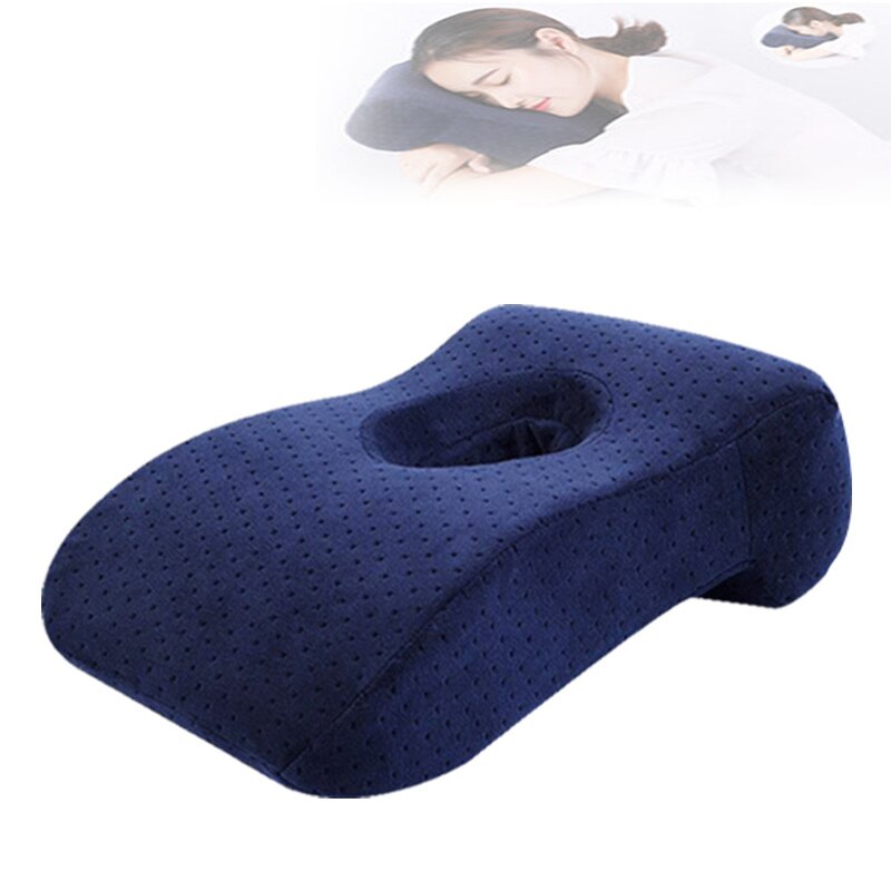 Memory Foam Nap Pillow Office Noon Sleeping Pillow School Table Desk Pillow Breathable With Hole for Face Down Sleeper HM005