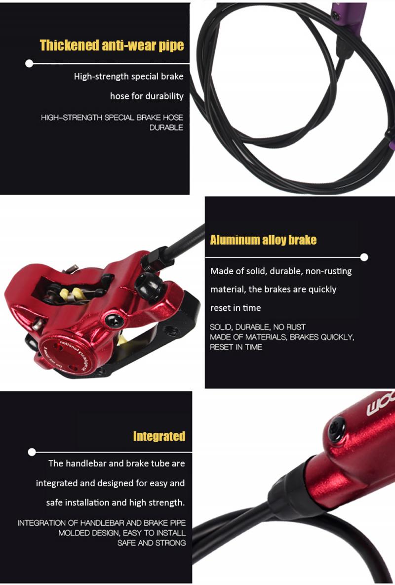 1 par de freios a disco hidráulicos para bicicleta, disco de freio hidráulico para bike de montanha, conjunto frontal e traseiro, acessórios para bicicleta