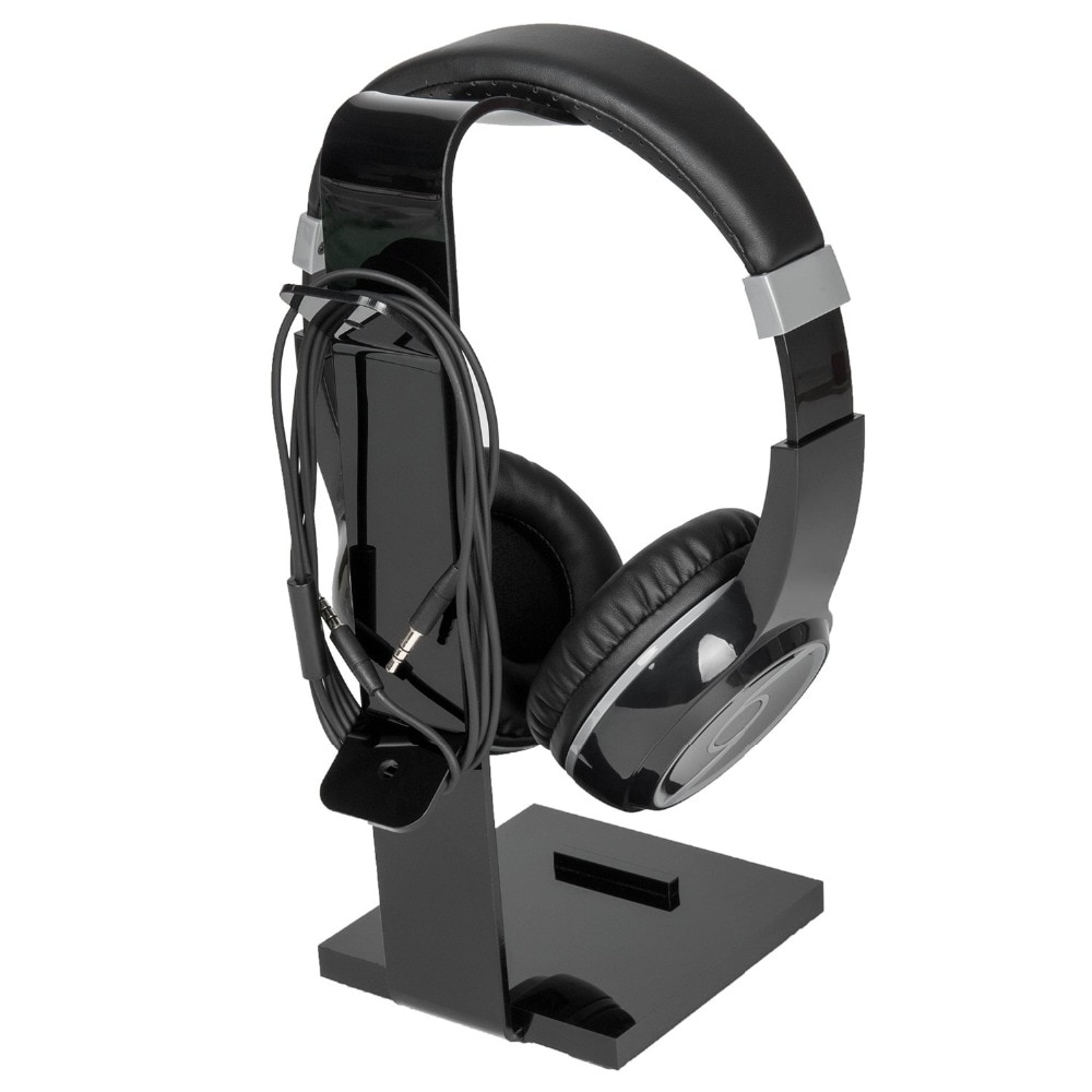 Gaming Headphone Stand Headset Houder Oortelefoon Ondersteuning Hanger Base Cradle W/Kabel Organizer Solide Basis voor Alle Hoofdtelefoon Size