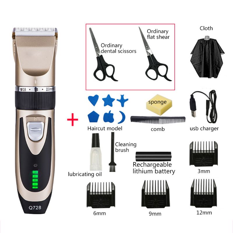 Hair Trimmer Rechargeable Hair Clippers for Men Hair Cutting Kit: 1