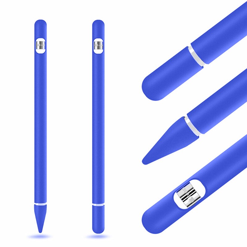 Protective Silicone Case Sleeve Skin Cover Set for Apple Pencil 1st Generation,Comfortable and frivolous experience: Blue