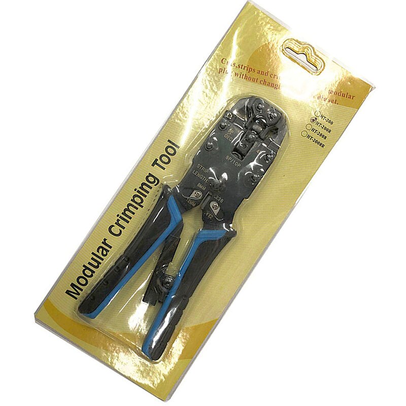 Rj45 Crimper RJ45 Crimping Tool Hand Network Tool Kit for 10P10C/8P8C/RJ-45/6P6C/RJ-12/6P4C/RJ-11/4P4C Cable Wires Pliers