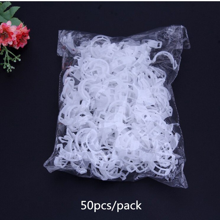 50 stk gjenbrukbare tomatklips plast blomsterstøtteklemmer strømpebånd planter grønnsaker agurkfrø drivhusutstyr verktøy element: Default Title