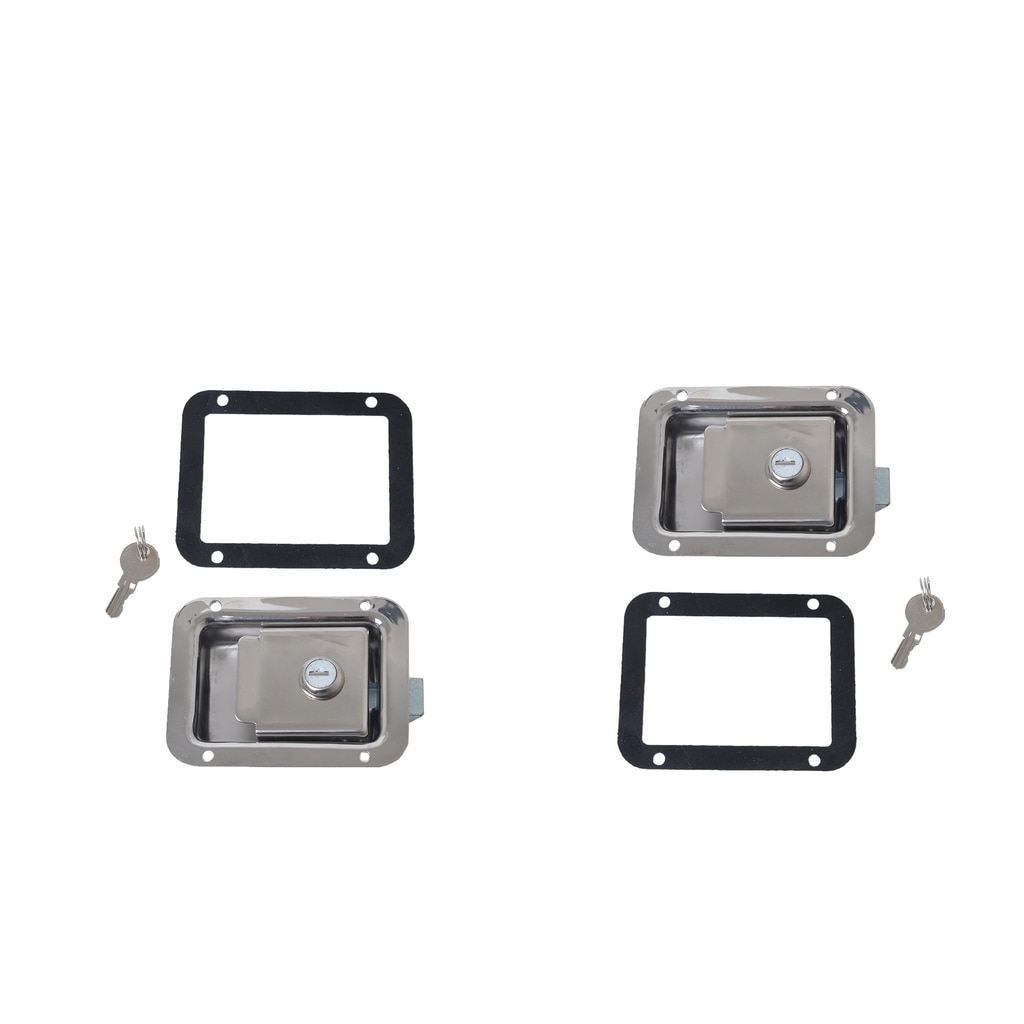 2pcs Marine Boat Car Truck Trailer Camp Stainless Steel Handle Lock Tool Box Paddle Slam Latch - Locking Style with Keys