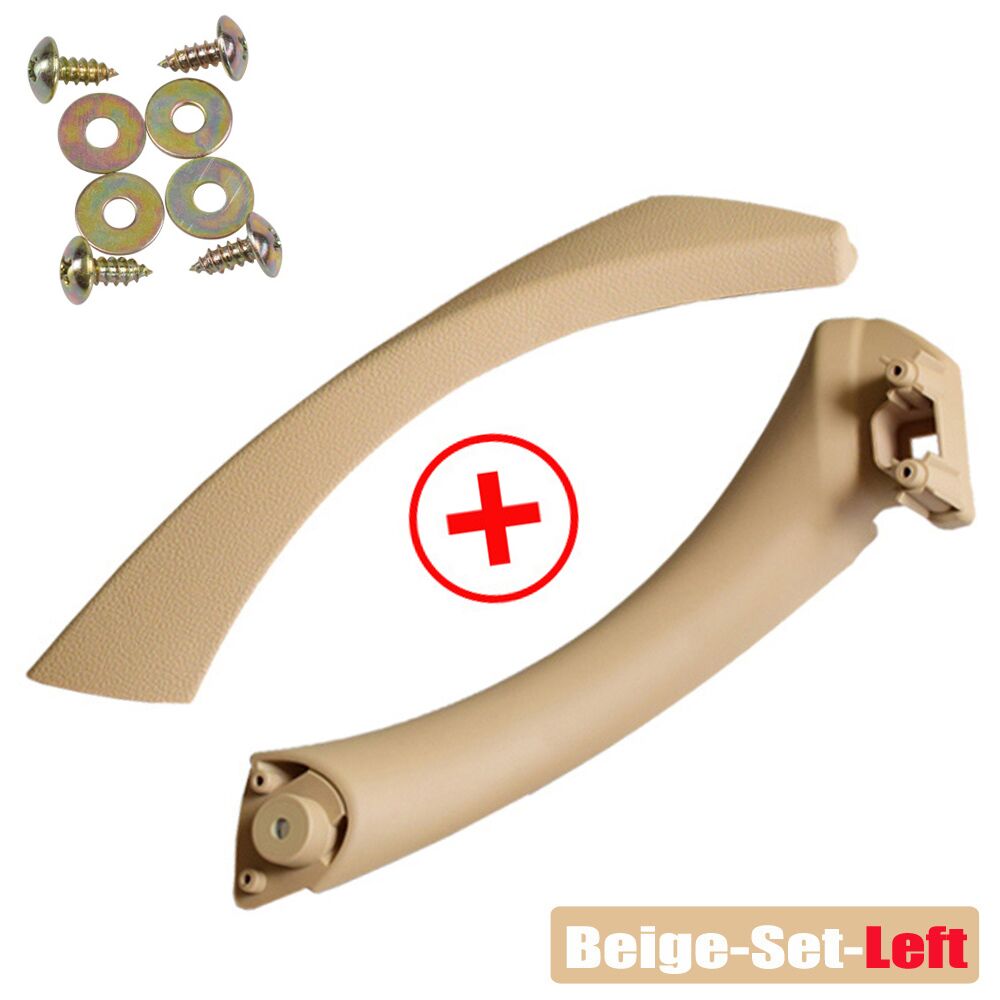 Indre dørhåndtakspanel for bmw  e90 e91 for bmw 3- -serien sedan pull trim deksel svart/beige 51417230849 51416971289 51416971291: Beige -2 stk-venstre