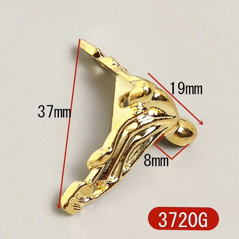 20Pcs Drie-Kleur Meubels Voet Decoratieve Diy Geschenkdoos Hout Case Been Hoek Protector Decoratieve Voeten Vier-legged Voet Suppor: 3720G  20PCS