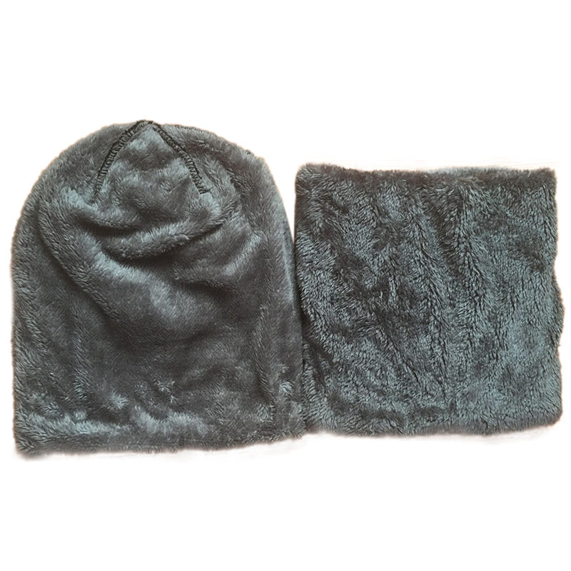 2 stk menn kvinner vinter varm heklet strikk posete lue ull hodeskalle hatt ski lokk skjerf sett