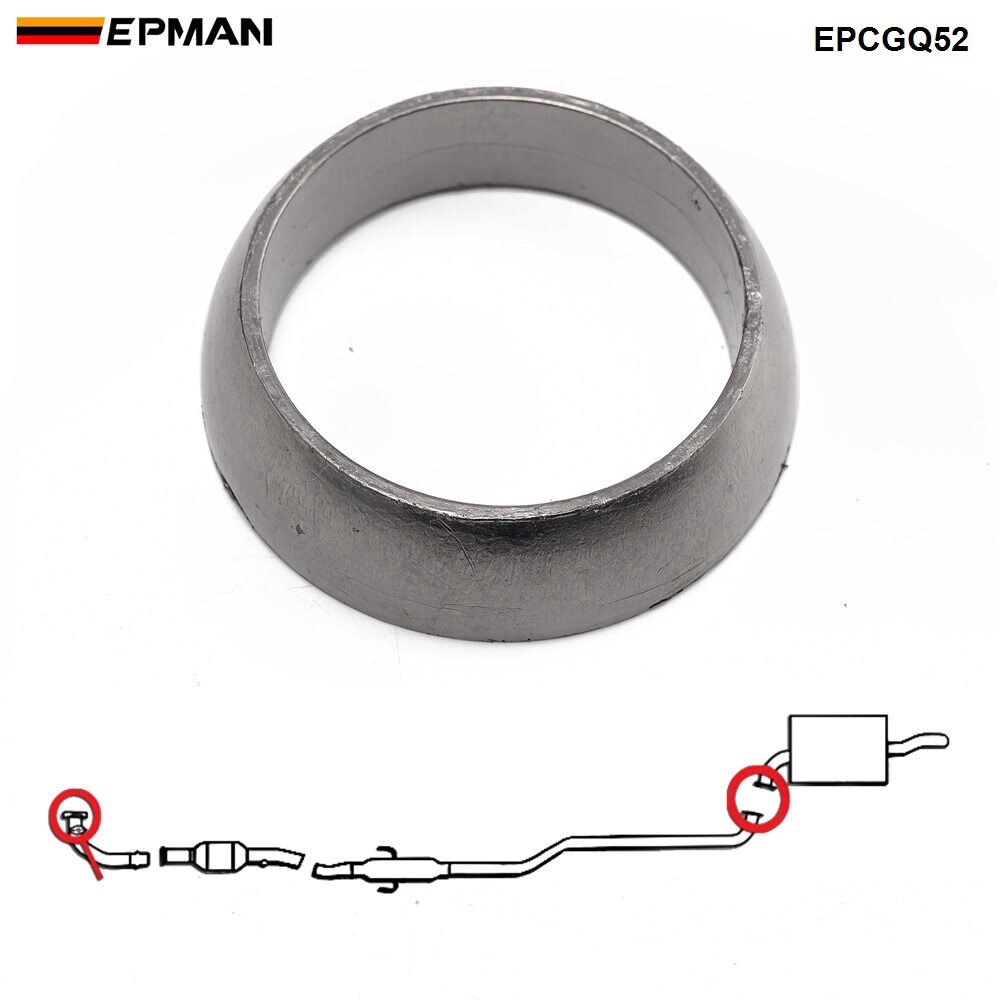 EPMAN Exhaust Muffler Donut Gasket Graphite Ring Exhaust Gasket Joint Sealer For Downpipe to Catback Donut Flange EPCGQ52