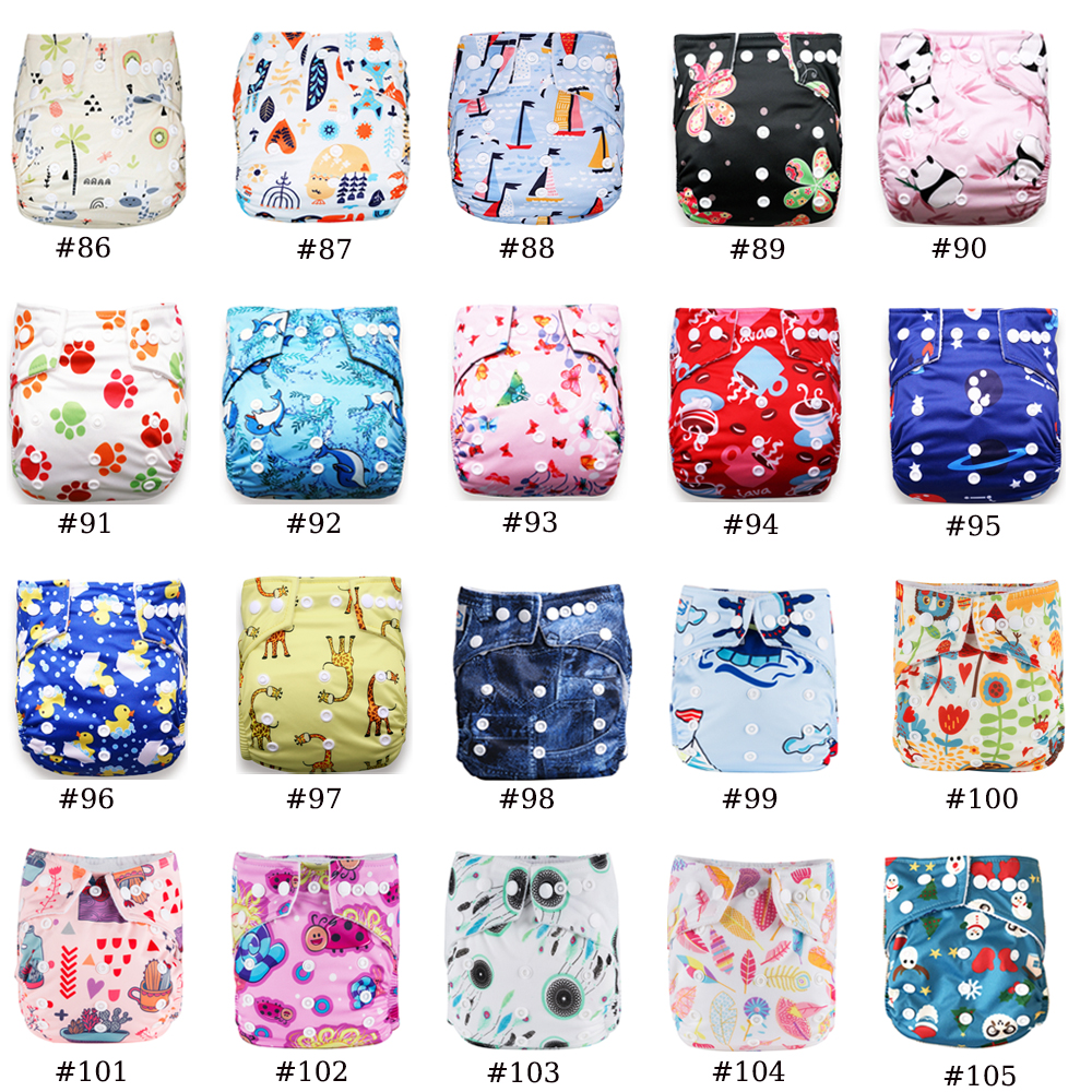 Store 10pcs Washable Cloth Diaper Baby Reusable Diapers Newest Prints Babyland Baby Microfleece Nappy Pocket Style