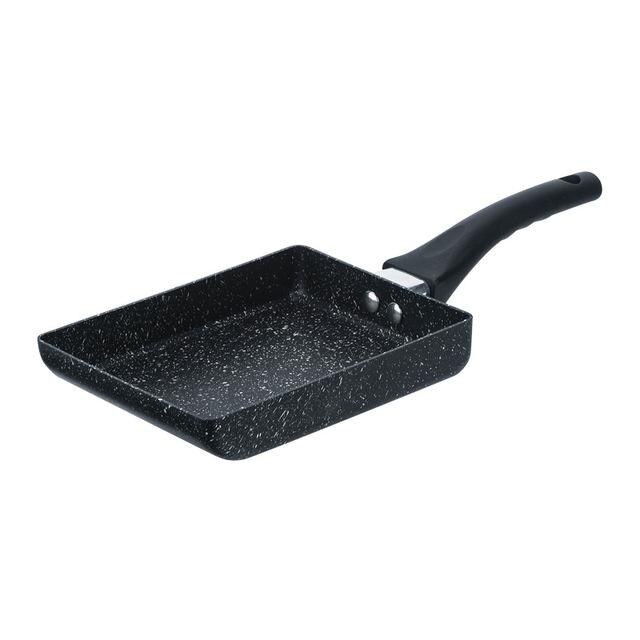 Japanse Stijl Mini Koekenpan Omelet Antikleeflaag Ei Steak Bacon Koekenpan Wok Grill Pan Schraper Keuken Kookgerei pot: 13x18x34