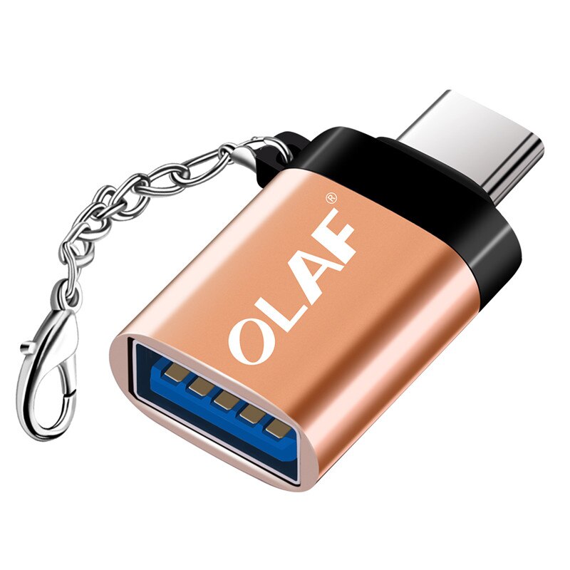 OLAF-Adaptador OTG Tipo C/USB Tipo C para Xiaomi, Huawei, Samsung S9, Adaptador Tipo C a USB 3,0: Gold