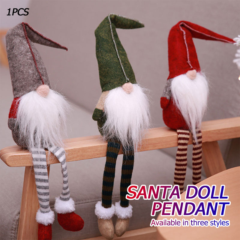 Elf Santa Decoration Cloth Art Xmas Santa Claus Doll Christmas Toy Goods Beautiful Dinner Party Home