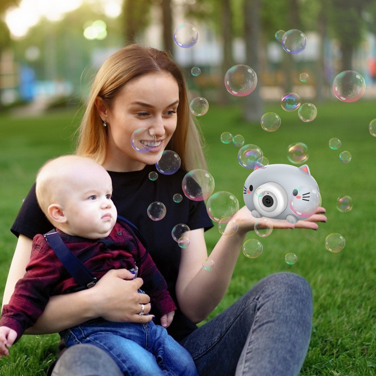 Bubble Machine Cartoon Dieren Bubble Machine Zeep Bubble Generator Lichte Muziek Automatische Bubble Blazen Camera Bellenblaas