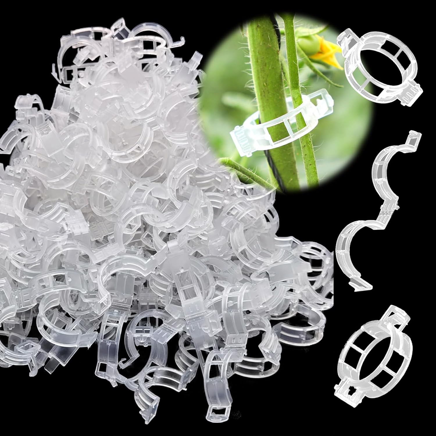 50-100 Stuks Tomaat Clips Plant Clips Wijnstokken Plastic Trellis Clips - Ondersteuning Clips voor Klimplanten Komkommers Paprika Groenten