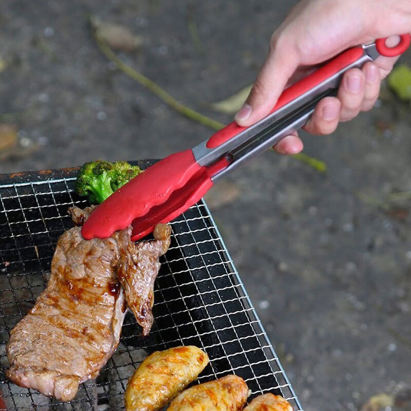 7/9/12 Inch Silicone Barbecue Grillen Tang Voor Brood Salade Serveren Eten Clips Bbq Gebruiksvoorwerpen Keuken Koken Tong Bpa gratis