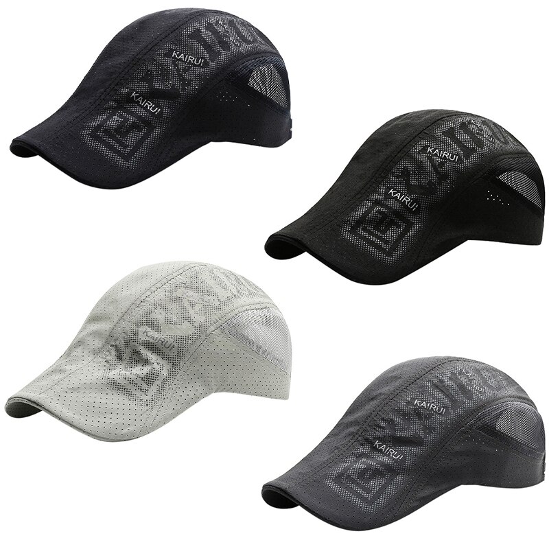 Quick Dry Leisure Mannen Platte Top Baretten Golf Cap Outdoor Zonnescherm Hoeden Business Hoed Trucker Hoed Zonnehoed Schilder hoeden