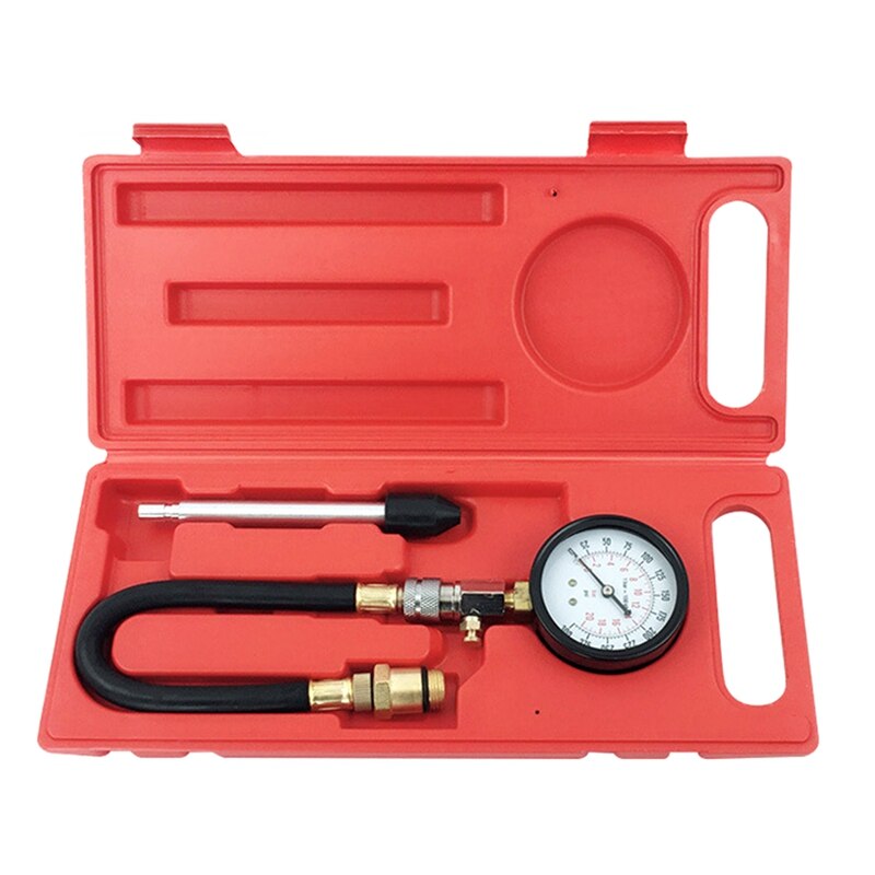 G324 0-300PSI Compression Engine Cylinder Tester Pressure Gauge Tester Kit Car Diagnostic Tool: Default Title