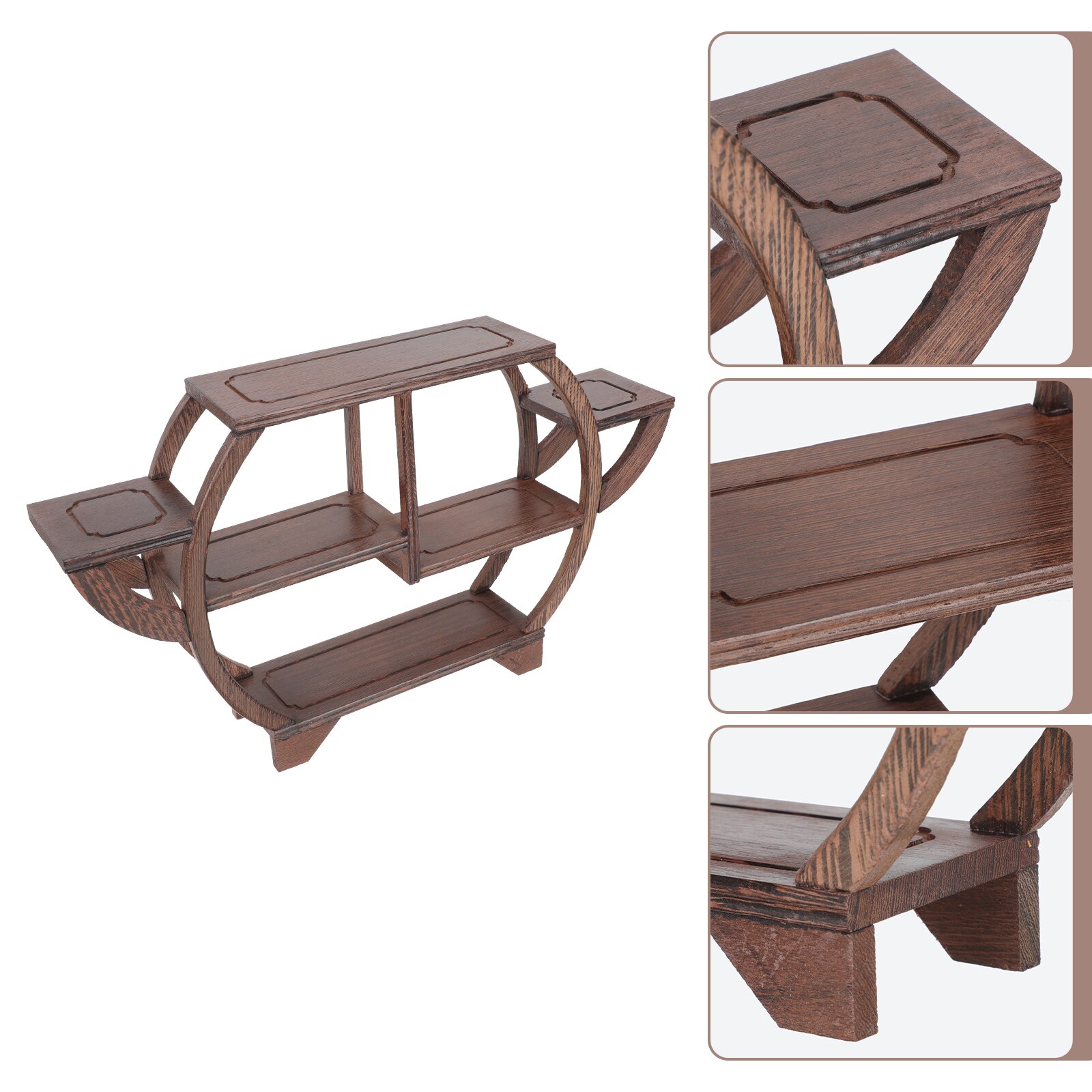 Antique Display Stand Craft Displaying Frame Novel Wooden Antique Storage Rack