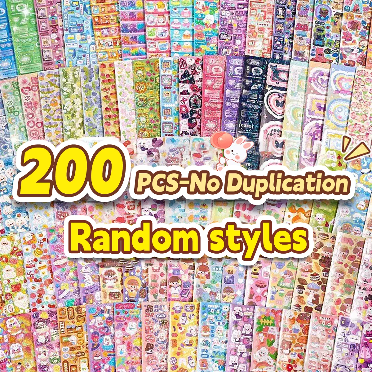 500g Random Washi Tape Set 50-60 Pcs No repeat Stationery Stickers Adhesive Masking Tape Scrapbooking Kawaii Journal Supplies: PURPLE