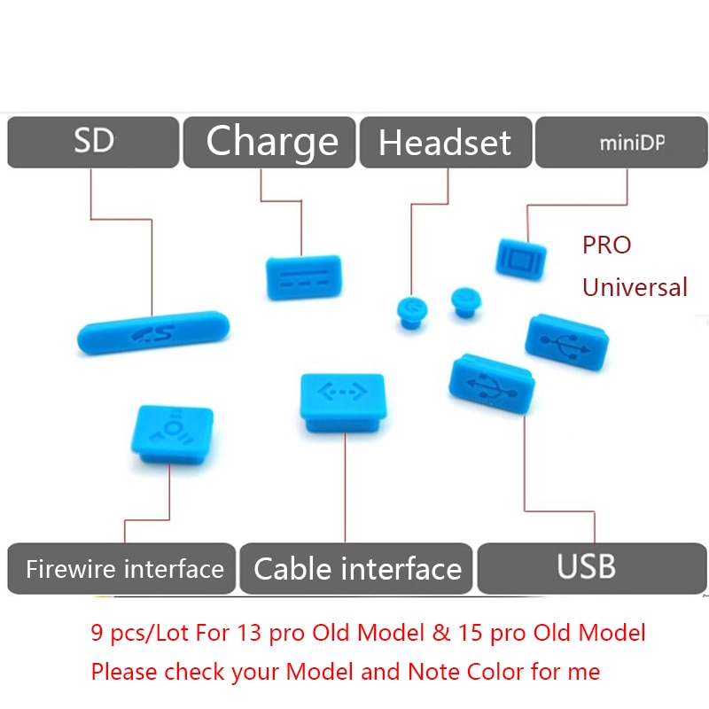 12Pcs Anti Spina Della Polvere Set per Apple MacBook Pro 13 15 Retina / Air 11 13 Del Computer Portatile Della Copertura Del Silicone USB antipolvere Accessori Per Computer