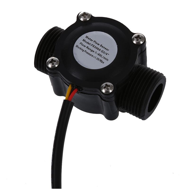 1-60L/Min DC 5-24V Hall Effect Water Flow Sensor Counter Meter FS300A