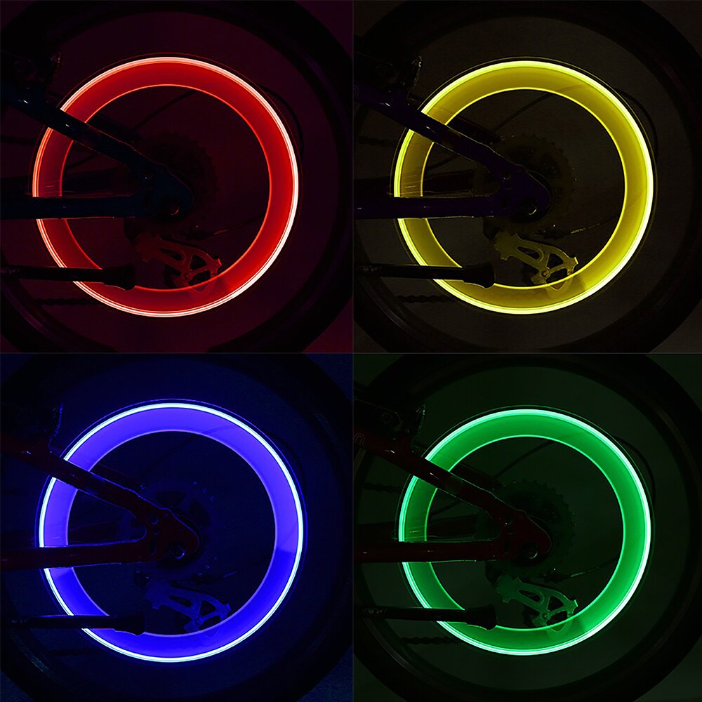 2 pièces voiture lumières néons Air couverture pneu jante Valve roue tige lampe à LED Flash couleur pneu roue Valve bouchon lumière voiture pneu Valve